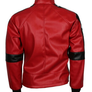 Men's Red Smokey The Bandit Out Genuine Leather Bomber Jacket