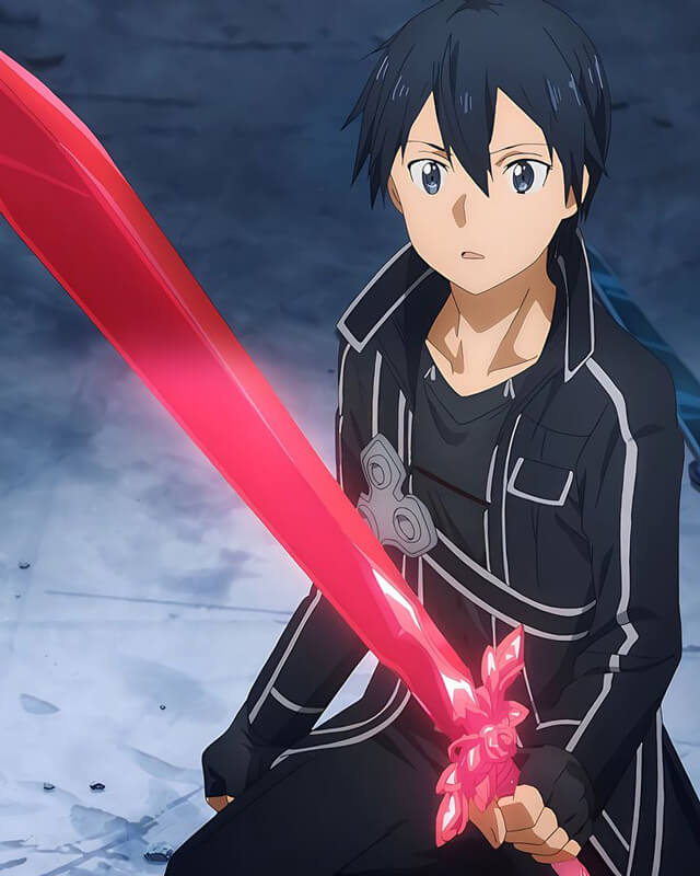 Sword Art Online Cosplay Kirito Black Long Coat