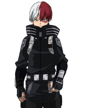 MHA Cosplay Shoto Todoroki Hooded Leather Jacket