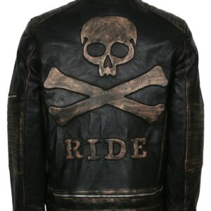 Skull Leather Jacket New Look Biker Jacket Mens