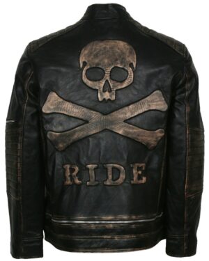 Skull Leather Jacket New Look Biker Jacket Mens