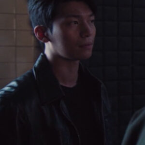 Squid Game Wi Ha-joon Black Leather Jacket S02