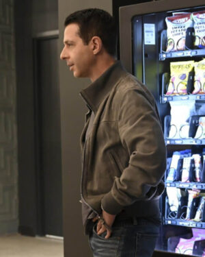 Kendall Roy Succession Suede Bomber Jacket S04