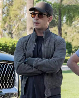 Kendall Roy Succession Suede Bomber Jacket S04