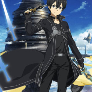 Sword Art Online Cosplay Kirito Black Long Coat
