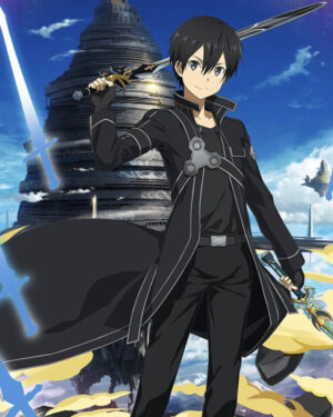 Sword Art Online Cosplay Kirito Black Long Coat