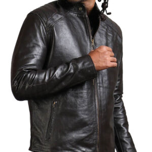Dark Brown Biker Leather Jacket
