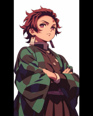 Tanjiro Kamado Demon Slayer Checkered Coat