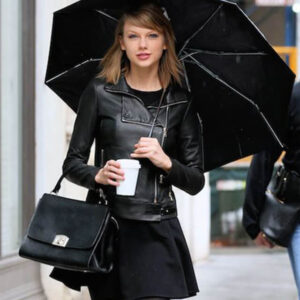 Taylor Swift Black Biker Leather Jacket