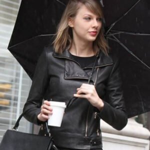 Taylor Swift Black Biker Leather Jacket