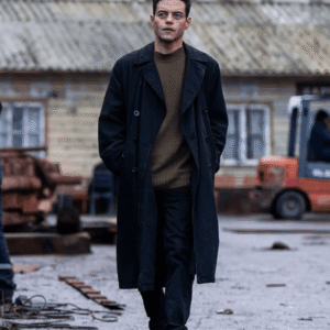 The Amateur Rami Malek Blue Coat