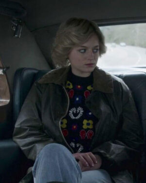 The Crown Lady Diana Bomber Leather Jacket