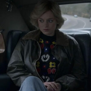 The Crown Lady Diana Bomber Leather Jacket