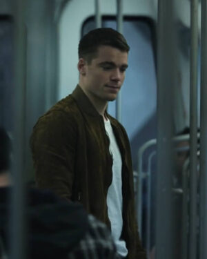 The Night Agent Peter Sutherland Suede Bomber Jacket