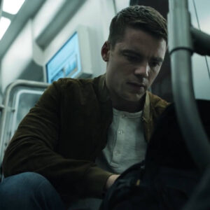 The Night Agent Peter Sutherland Suede Bomber Jacket