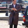 The Penguin Colin Farrell Brown Leather Coat
