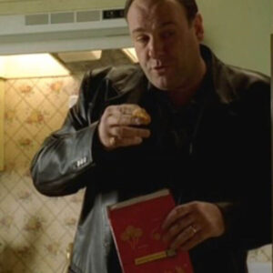 Tony Soprano Black Leather Blazer