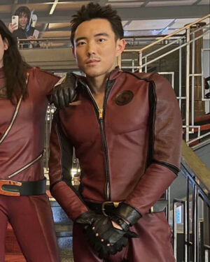 Sparrow Academy Ben Hargreeves Red Leather Jacket S03