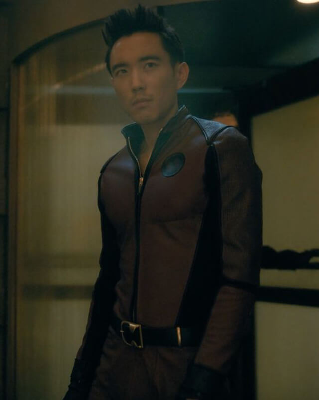 Sparrow Academy Ben Hargreeves Red Leather Jacket S03