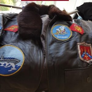 Mens Aviator Jacket Genuine Leather Bomber Jacket