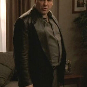 Tony Soprano Black Leather Blazer