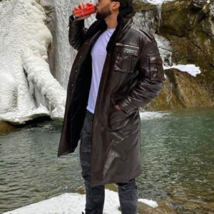 Tristan Tate Brown Shearling Leather Coat