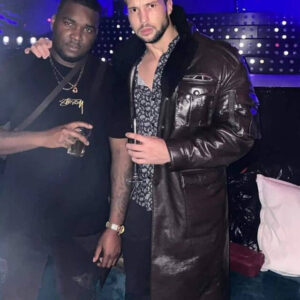 Tristan Tate Brown Shearling Leather Coat