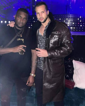 Tristan Tate Brown Shearling Leather Coat