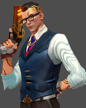 Valorant Chamber Blue Leather Vest