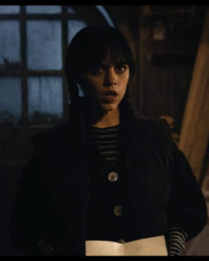 Wednesday Addams Black Puffer Vest