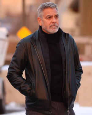 George Clooney Wolves Movie Leather Jacket