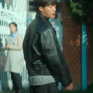 Mr. Plankton Woo Do Hwan Black Leather Jacket