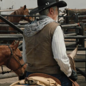 Yellowstone Lloyd Pierce Leather Vest S05