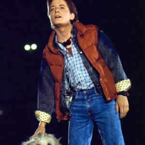 Back to The Future 2 Marty Red Puffer Vest