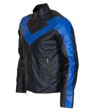 Men's Black Nightwing Leather Jacket