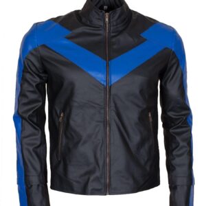 Men's Black Nightwing Leather Jacket