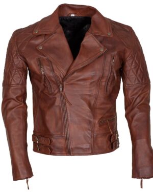 Men's Vintage Brown Leather Jackets for Bikers