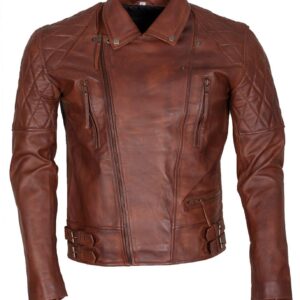Men's Vintage Brown Leather Jackets for Bikers