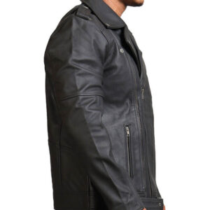 Grey Motorcycle Genuine Leather Jacket