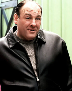 Tony Soprano Black Leather Jacket