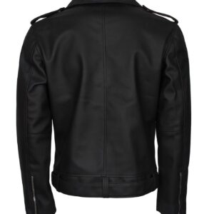 Men's Black Dead Walking Faux Leather Jacket