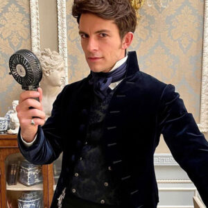 Anthony Bridgerton Blue Velvet Coat S02