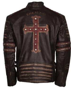 Men's Biker Gothic Leather Jacket