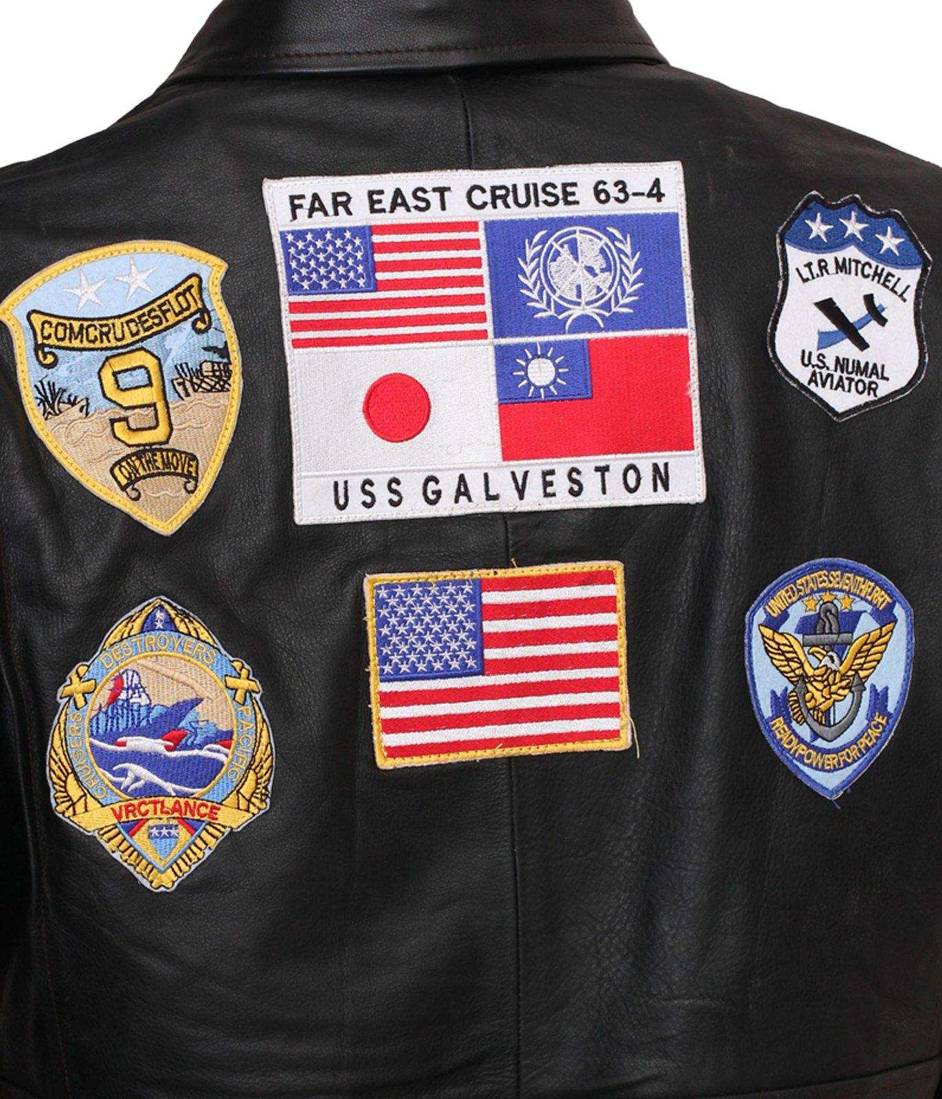 Mens Aviator Jacket Genuine Leather Bomber Jacket