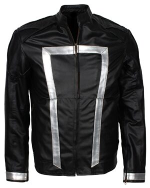 Men's Black Agents of Shield Cosplay Faux Leather Jacket