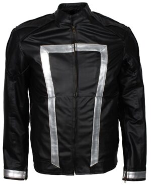 Men's Black Agents of Shield Cosplay Faux Leather Jacket