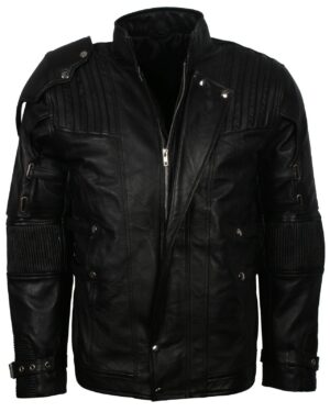 Men's Black GOTG Cosplay Genuine Leather Star Lord Jacket