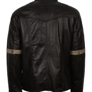 Men's Biker Leather Jacket in Black