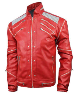 Michael Jackson Beat It Red Leather Jacket