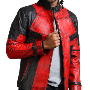 Black and Red Leather Jacket